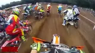 Helmet Cam: Insane racing – first lap madness at Blaxhall