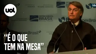 Bolsonaro sobre ter ganhado eleições em 2018: ‘É o que tem na mesa’