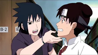 Sasuke gives Tenten a rose and Sakura hits hin