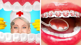 HOW TO SNEAK CANDY FROM DENTIST || Funny Ways To Sneak Food Into Hospital By 123 GO Like!