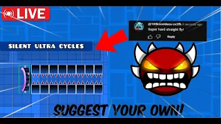 Geometry Dash but viewers make the level (Live Stream).