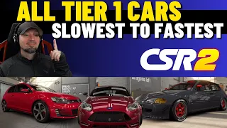CSR2 All Tier 1 Cars Ranked From Slowest to Fastest