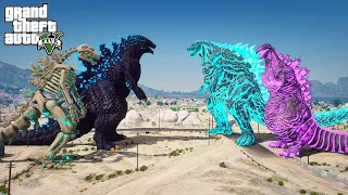 Skeleton Godzilla, Godzilla BOB vs Shin Godzilla, Godzilla Earth - God Fight ( GTA V Mods )