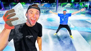 Filled Entire Trampoline Park With Dry Ice! *EXPERIMENT*