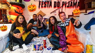 FIZEMOS UMA FESTA DO PIJAMA DE TERROR NO HALLOWEEN! - ASSUSTADOR!