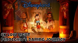 4K Pinocchio's Daring Adventure | POV Low Light Rides Disneyland California