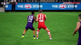 AFL Fremantle VS Sydney highlights R18 2022 AFL Evolution 2