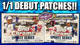 NEW 1/1 DEBUT PATCHES!! |  2023 Topps Chrome Update Jumbo & Breaker's Delight Box Review