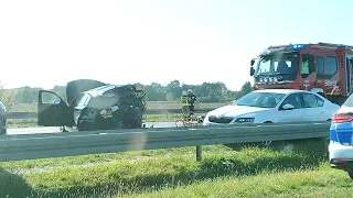 Policja na A2 tylko sprząta, nie ma czasu na prewencje.