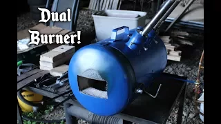 Propane forge made from an air tank!