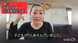 手指日本語(日本語対応手話)と日本手話の違い