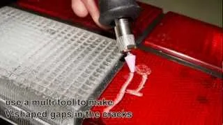 how to repair cracks on tail lights (plastic lens covers)