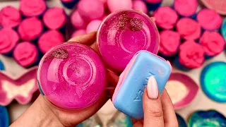 Clay, Soap, and Slime ASMR | Satisfying video with crunchy sounds, peel off film and cracking 💕 💙