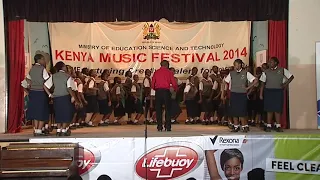 St georges Girls High school perfoming Safari ya samburu by Les Wanyika at the Kmf 2014