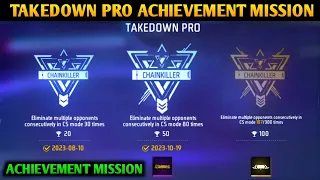 How to complete TAKEDOWN PRO Achievement missionary in free fire | Free fire Achievement mission |