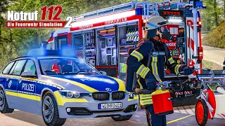 NOTRUF 112 #4: AUTOUNFALL auf der Landstraße: Feuerwehr rettet Person | Die Feuerwehr Simulation 2