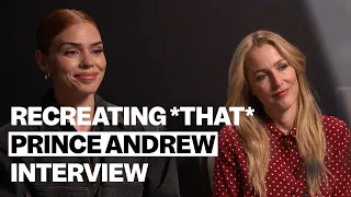 Gillian Anderson and Billie Piper chat SCOOP: getting Andrew on side, BIC pens and interviewing tips