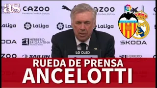 ANCELOTTI VINICIUS RACISMO MESTALLA | RUEDA PRENSA ENTERA VALENCIA 1 REAL MADRID 0 | AS