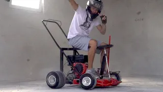 TEST !!! Homemade 200cc LAWN MOWER Go-Kart !? Part 2