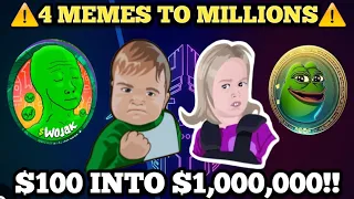 ⚠️URGENT⚠️ $100 INTO $1,000,000 WITH THESE 5 MEMES NOW!!