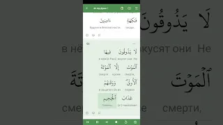 RU Коран shorts Сура Ад Духан аяты 54- 59 (44:54-44:59)  Пословный перевод.  Приложение Al Quran