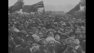 Russian revolution of 1917. Footage.