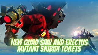 NEW QUAD SAW AND ERECTUS MUTANT SKIBIDI TOILETS VS TITAN TV MAN/CAMERAMAN/SPEAKERMAN In Garry's Mod!