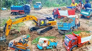 Amazing RC Stuck Full power Car Hyundai Trago V6 TuBo Hino500 Excavator Dozer Komatsu