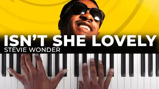 How To Play "ISN'T SHE LOVELY" By Stevie Wonder | Piano Tutorial (R&B Soul)