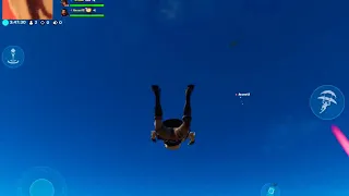 Mera and Arthur jumping out of a plane (Fortnite to Aquaman movie scene)