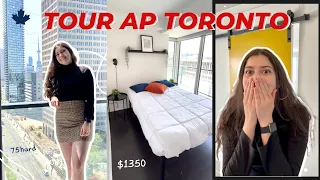 Tour em um AP em DOWNTOWN TORONTO 🇨🇦 | Quanto custa alugar com a Vanmates?? 👀