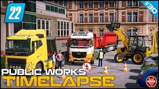 🚧 Digging A Pond In A City Part 2 - Transporting With HKL Truck & Trailer ⭐ FS22 City Public Works