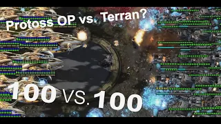 Massive starcraft 2 battles: 50:50 vs. 50:50. Protoss vs. Terran, who wins???