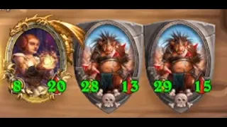 Epic Tess Quilboar Victory, Golden Moira, Doble Champion. Hearthstone Battlegrounds