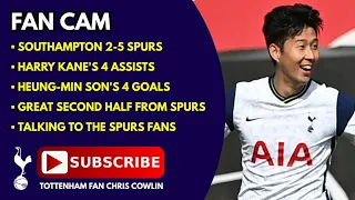 FAN CAM: Southampton 2-5 Tottenham: 손흥민 Heung-Min Son on Fire With 4 Goals, Kane 4 Assists & Goal