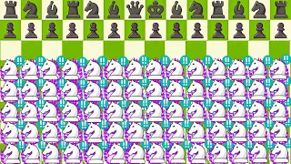 50 LEGENDARY KNIGHTS VS ALL CHESS PIECES | Chess Memes #103