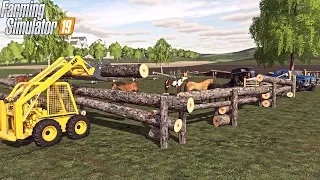 HOW TO BUILD A TIMBER FENCE FOR HORSES | FARMING SIMULATOR 2019