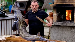 Every man need to know that recipe - Baked sturgeon in the oven | GEORGY KAVKAZ