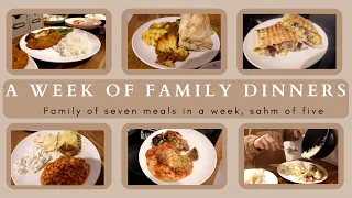 WEEK 4| FAMILY DINNERS OF THE WEEK| family of seven evening meal ideas, meal plan, sahm of five🍝