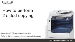 How to perform 2 sided copying