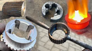 A Thread Die Made by a Mechanic From Scrap Iron With a Challenging Process // Must Watch This Video