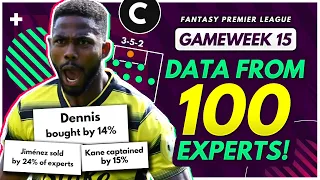 GW15 EXPERT TRANSFER & CAPTAIN TRENDS! - 100 FPL Experts Share Their Gameweek 15 Plans | FPL 2021-22