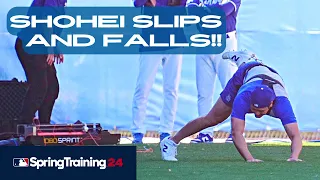 Dodgers Spring Training Highlights Feb 13, Shohei Ohtani Falls Down! Mookie Betts Works Out
