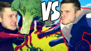 ВЕГЕТАРИАНЕЦ VS МЯСОЕДЫ + Все Новые ЮНИТЫ  Totally Accurate Battle Simulator