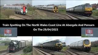 (4K) Train Spotting On The North Wales Coast Line At Abergele And Pensarn On  The 29/04/2023