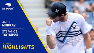 Andy Murray vs Stefanos Tsitsipas Highlights | 2021 US Open Round 1
