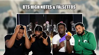 BTS HIGH NOTES & FALSETTOS COMPILATION | REACTION