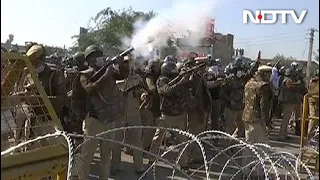 Farmers Protest: Dramatic Video Of Cops Tear-Gassing Farmers At Delhi-Haryana Border