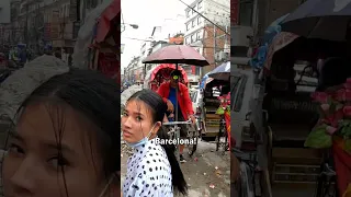 $1 Bicycle Rickshaw Ride in Kathmandu, Nepal 🇳🇵