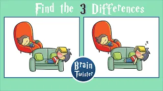 Find the Three Differences Brain Teasers for Kids and Adults #4